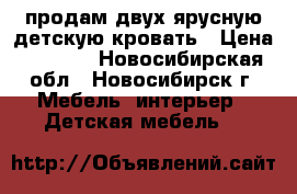продам двух ярусную детскую кровать › Цена ­ 8 000 - Новосибирская обл., Новосибирск г. Мебель, интерьер » Детская мебель   